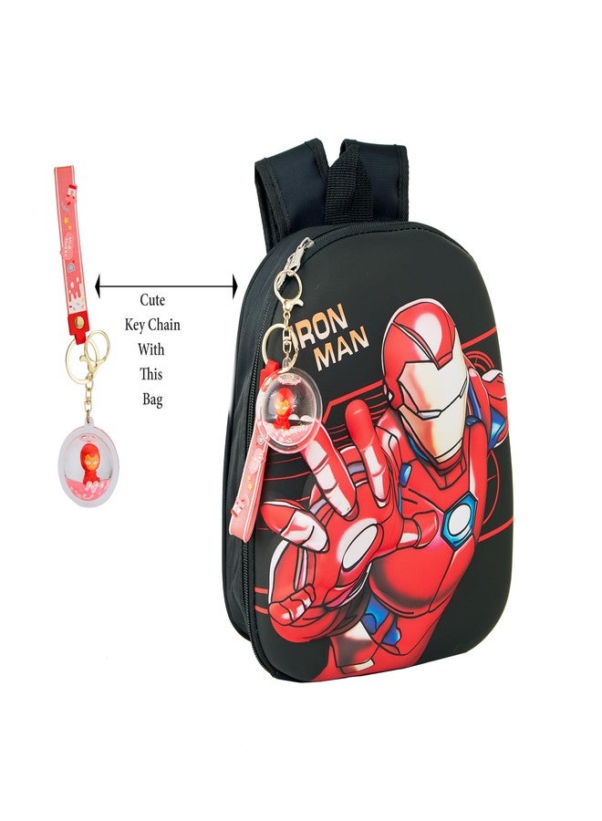 شيري بوكس حقيبة ظهر للأطفال من CherryBox بطبعة كرتونية - حقيبة للمدرسة، منطقة اللعب، ورياض الأطفال، حقيبة نزهة صغيرة للأولاد والبنات، حقائب صغيرة خفيفة الوزن للأطفال (أحمر وأسود) مع سلسلة مفاتيح لطيفة - Image 2